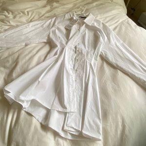 Zara pleated shirt dress NWT